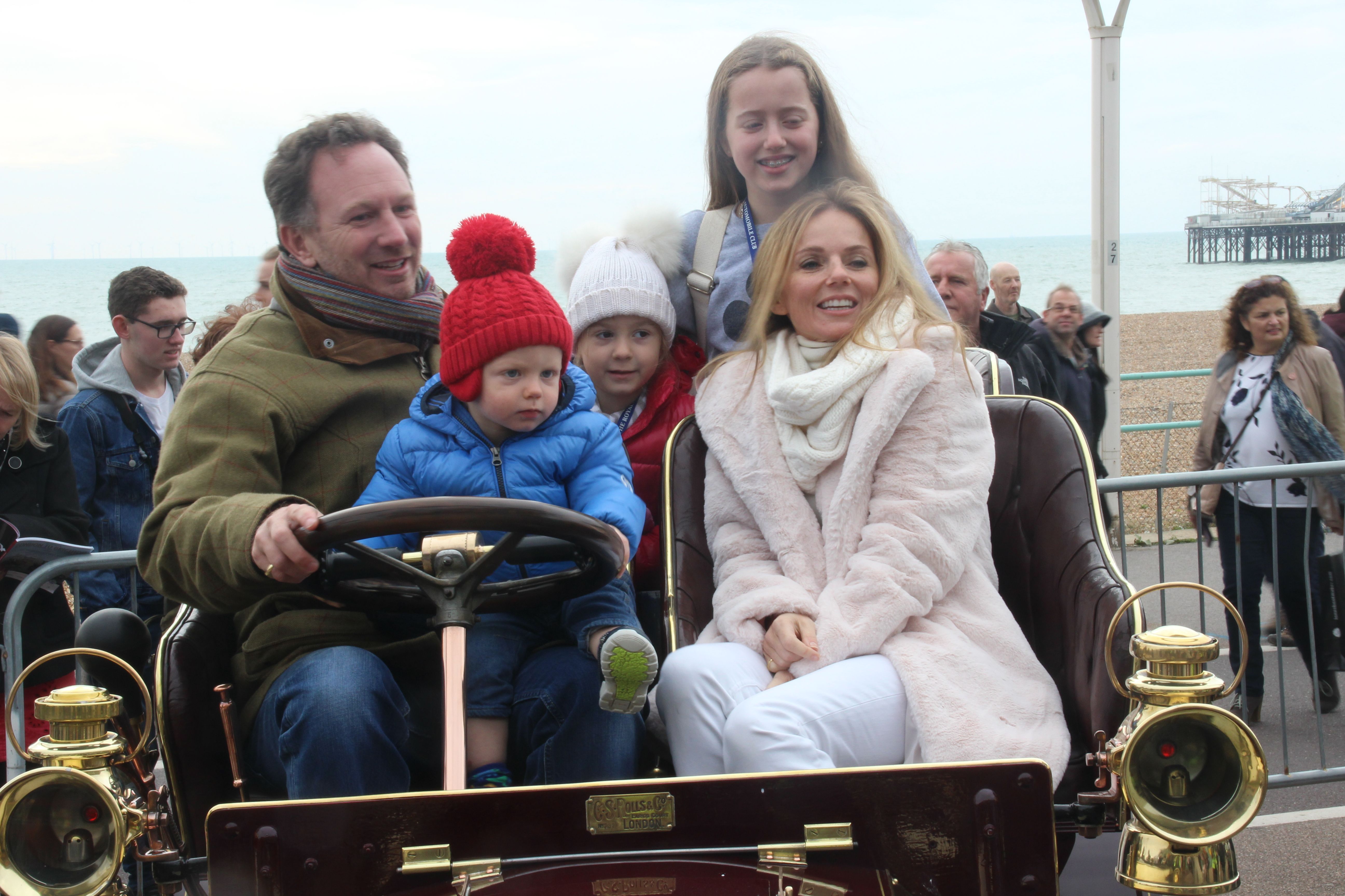 Christian Horner and family, including wife Geri
